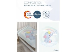 Dětská španělská deka Piel 110 x 140 cm - Sloník