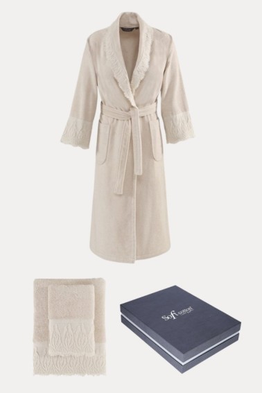 Dámský župan MAYA + ručník + osuška + dárkový box