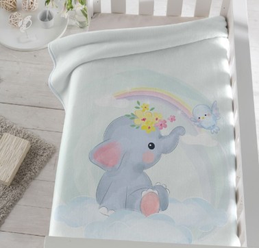 Dětská španělská deka Piel 110 x 140 cm - Sloník